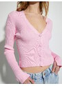 Koton Crop Cardigan Knitwear Ribbed Long Sleeve