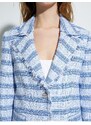 Koton Tweed Jacket Flap Pocket Classic Collar