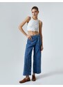 Koton Wide Leg Jeans High Waist Buttoned Jeans - Sandra Jeans