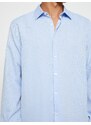 Koton Sports Shirt Slim Fit Classic Collar Long Sleeve Non Iron