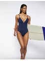 Koton Basic Swimwear Straps V-Neck Covered