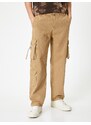 Koton Oversize Cargo Trousers Pocket Detailed Buttoned