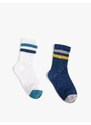 Koton 2-Pack Crew Neck Socks Striped