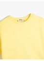 Koton Window Detail Basic T-Shirt Short Sleeve Crew Neck Cotton