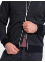 Ombre Men's jacquard knit jacket + pants set