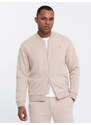 Ombre Men's jacquard knit jacket + pants set