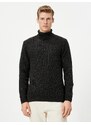 Koton Turtleneck Sweater Knitwear Long Sleeve Ribbed Textured