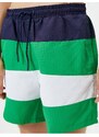 Koton Marine Shorts with Color Block with a drawstring waist and pocket.