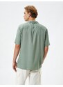 Koton Basic Shirt Short Sleeve Turndown Neck Ecovero Viscose