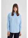 DEFACTO Relax Fit Poplin Long Sleeve Tunic