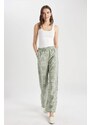 DEFACTO Wide Leg Patterned Comfortable Trousers