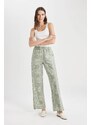 DEFACTO Wide Leg Patterned Comfortable Trousers