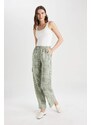 DEFACTO Wide Leg Patterned Comfortable Trousers