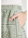 DEFACTO Wide Leg Patterned Comfortable Trousers