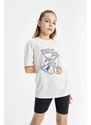 DEFACTO Oversize Fit Tom & Jerry Licensed Short Sleeve T-shirt