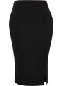 Trendyol Curve Black Button Detailed Midi Knitted Skirt