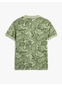 Koton Polo T-Shirt Floral Button Slim Fit Cotton