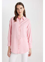 DEFACTO Relax Fit Shirt Collar Long Sleeve Tunic