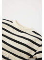 DEFACTO Regular Fit Striped Long Sleeve Knitted Dress