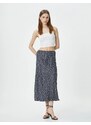 Koton Polka Dot Midi Skirt Viscose