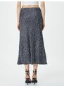 Koton Polka Dot Midi Skirt Viscose