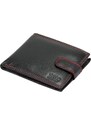Pánská kožená peněženka Wild 125602B černá / červená