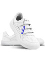 BeLenka Barefoot tenisky Barebarics Zing Velcro - All White - Leather