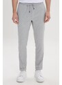 AC&Co / Altınyıldız Classics Men's Gray Slim Fit Casual Cut Jogger Pants with Tie Waist Side Pockets.