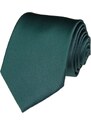 Quentino Smaragdově zelená pánská kravata s vyšitými proužky