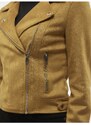 Hořčicová dámská bunda v semišové úpravě Vero Moda Jose - Dámské