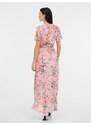 Růžové dámské květované zavinovací šaty Guess New Juna - Dámské