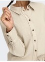 Béžová dámská lněná košile JDY Say - Dámské