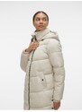 Krémový dámský zimní prošívaný kabát VERO MODA Halsey - Dámské