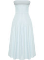 Trendyol Blue Waist Drop/Skater Elegant Evening Dress