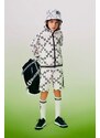 Dětské bavlněné šortky Karl Lagerfeld béžová barva