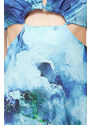 Trendyol Blue Cut Out/Window Detail Maxi Woven Dress