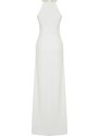 Trendyol Bridal White Woven Shiny Jewelled Long Wedding/Wedding Night Evening Dress