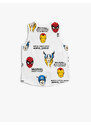 Koton Marvel Printed Top Licensed Sleeveless Crew Neck Cotton