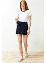 Trendyol Navy Blue Pocket Detailed Mini Woven Short Skirt