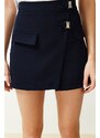 Trendyol Navy Blue Pocket Detailed Mini Woven Short Skirt