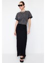 Trendyol Black High Waist Bodycone/Fitted Maxi Skirt