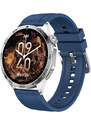 Chytré hodinky Madvell Pathfinder s bluetooth voláním stříbrná s silikonovým řemínkem