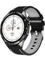 Chytré hodinky Madvell Pathfinder s bluetooth voláním černá s koženým řemínkem
