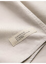 Ombre Clothing Pánská košile s krátkým rukávem a kubánským límcem - krémová V7 OM-SHSS-0168