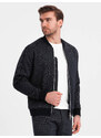 Ombre Men's jacquard knit jacket + shorts set