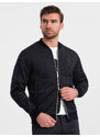 Ombre Men's jacquard knit jacket + shorts set