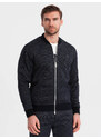 Ombre Men's jacquard knit jacket + shorts set