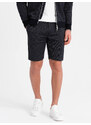 Ombre Men's jacquard knit jacket + shorts set