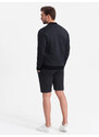 Ombre Men's jacquard knit jacket + shorts set