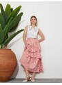 Koton Tuba Ünsal X Cotton - Asymmetric Frilly Maxi Skirt